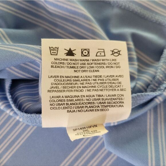 Nike Men's Blue Stripe Golf Sport Dri-FIT® Polo - Picture 11 of 13